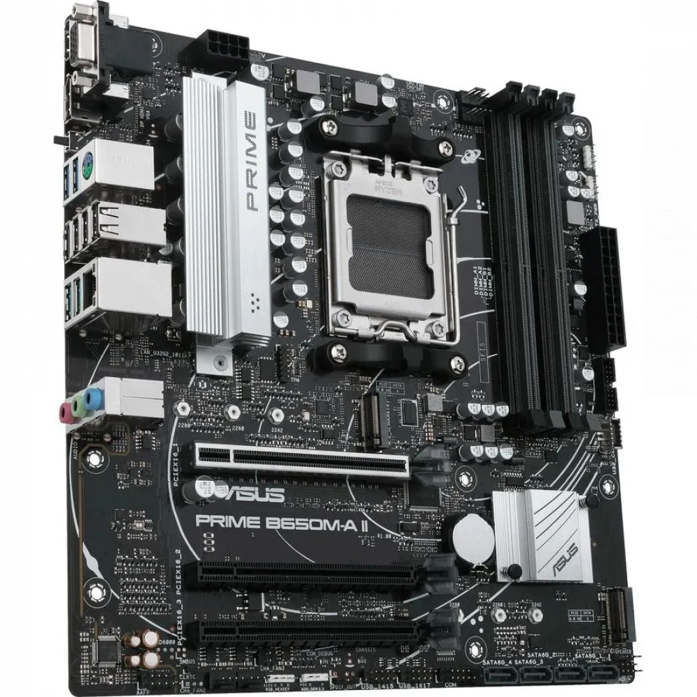 ASUS PRIME B650M-A II, Socket AM5, B650, 4*DDR5, HDMI+DP+VGA, 4xSATA3 + RAID, M2, Audio, Gb LAN, USB 3.2, USB 2.0, mATX 90MB1EH0-M0EAY0