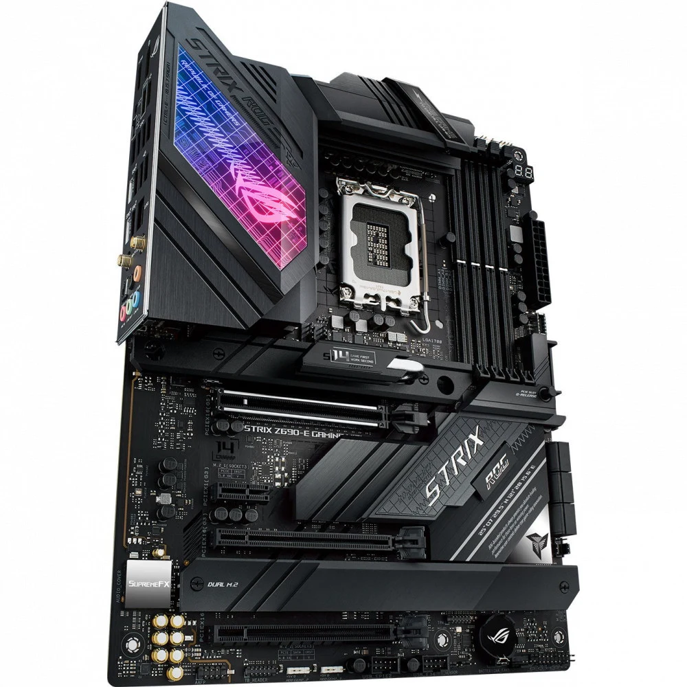 Материнская плата ASUS ROG STRIX Z690-E GAMING WIFI LGA1700 ATX 4xDDR5 3xPCIEx16 PCIEx1 3xM.2 2xUSB-C DP HDMI 2.5GLAN Wi-Fi 6E {5} (494638)