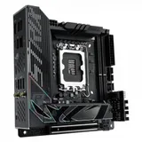 ASUS ROG STRIX Z790-I GAMING WIFI (Socket 1700, mini ITX, 2xDDR5(96GB), HDMI, 1xPCIe 5.0x16, 1xLAN (2.5GbE), Wi-Fi, BT, 2xSATA 6Gb/s, 2xM.2, 2xThunderbolt 4 , 1xType-C, 4xUSB 3.2, 2xUSB 2.0)