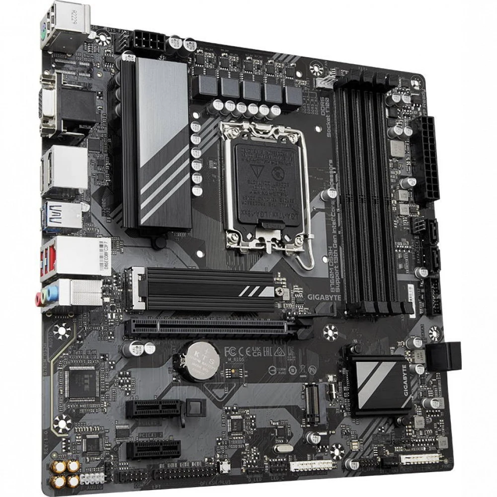 Материнская плата/ MB GIGABYTE INTEL B760 s1700, 4xDDR5(192GB), D-SUB/HDMI 2.0/2xDP, 1xPCIe 4.0x16, 2xPCIe 3.0, 1xLAN (2.5GbE), 4xSATA 6Gb/s, 1xM.2, 1xUSB-C, 3xUSB 3.2, 4xUSB 2.0, 1xPS/2, mATX