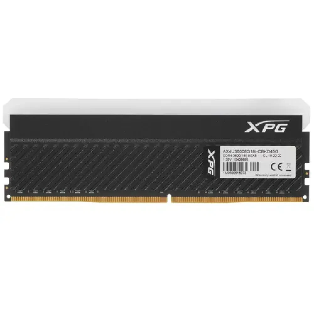 8GB ADATA DDR4 3600 DIMM XPG SPECTRIX D45G RGB Black Gaming Memory AX4U36008G18I-CBKD45G Non-ECC, CL18, 1.35V, Heat Shield, XMP 2.0, RTL (934765)