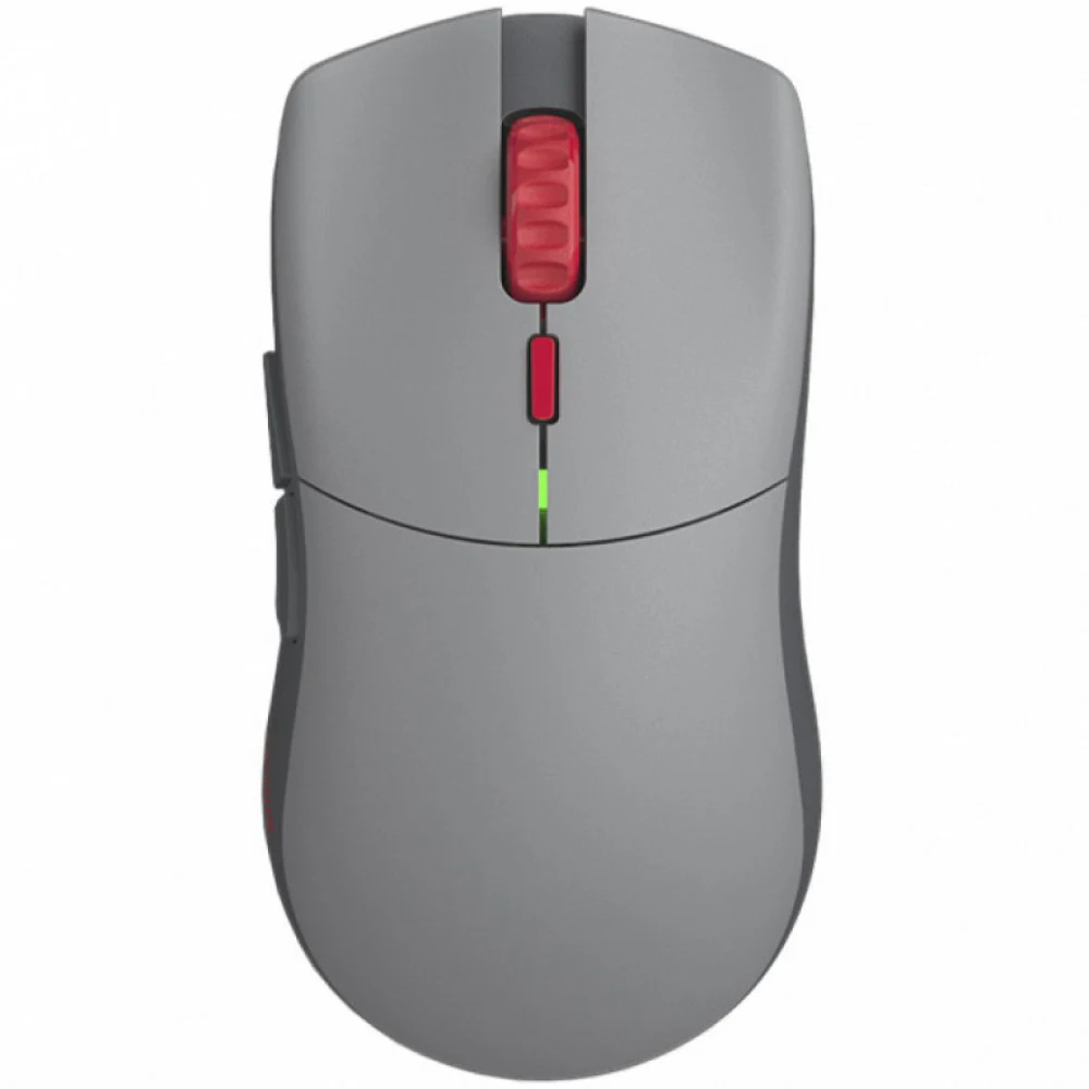 Компьютерная мышь, Glorious, Series One PRO, GLO-MS-P1W-CT-FORGE, Игровая, Оптическая, Беспроводная, Glorious BAMF Sensor, 19000 DPI, 400 IPS, 50G, 1000 Hz, 6 кнопок, Длина провода 2м, Серый/красный
