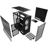 Корпус Lian Li Lancool 207 Black ATX/m-ATX/m-ITX, двойной фронтальный пылевой фильтр, спереди предустановлено 2x140mm ARGB Fan, 1xTypeC, 2xUSB3.0, G99.LAN207RX.10RS