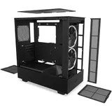 Корпус NZXT H5 Elite, Mid-Tower, M-ATX, Black, 1х3.5/2х2.5 HDD, 1xUSB3.2, 1xUSB-C, Mic/Audio