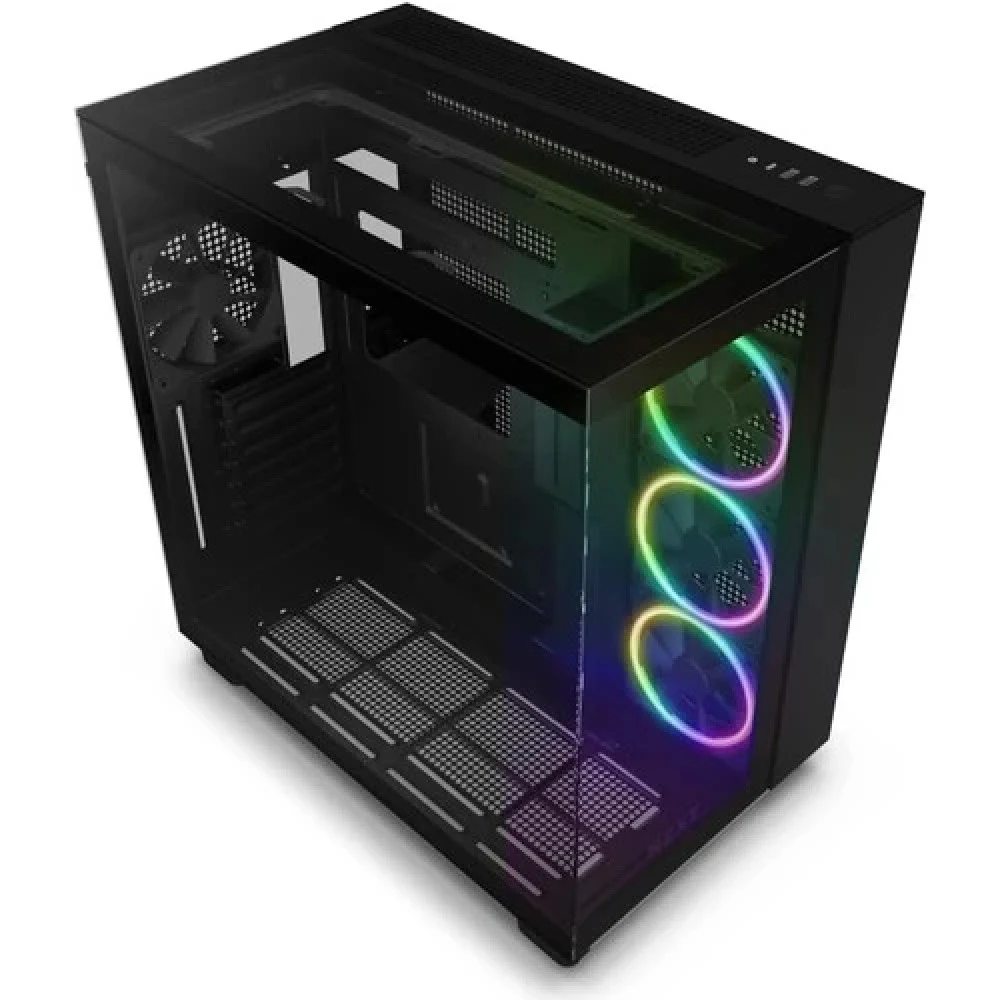 Компьютерный корпус, NZXT, H9 Elite, CM-H91EB-01, Mid-Tower, ATX/M-ATX/M-ITX, USB 3.2 Type-A *2, USB 3.2 Type-C *1, Audio+Mic *1, 3*120мм RGB Duo Fan, 1*120мм F120Q Fan, Высота процессорного кулера