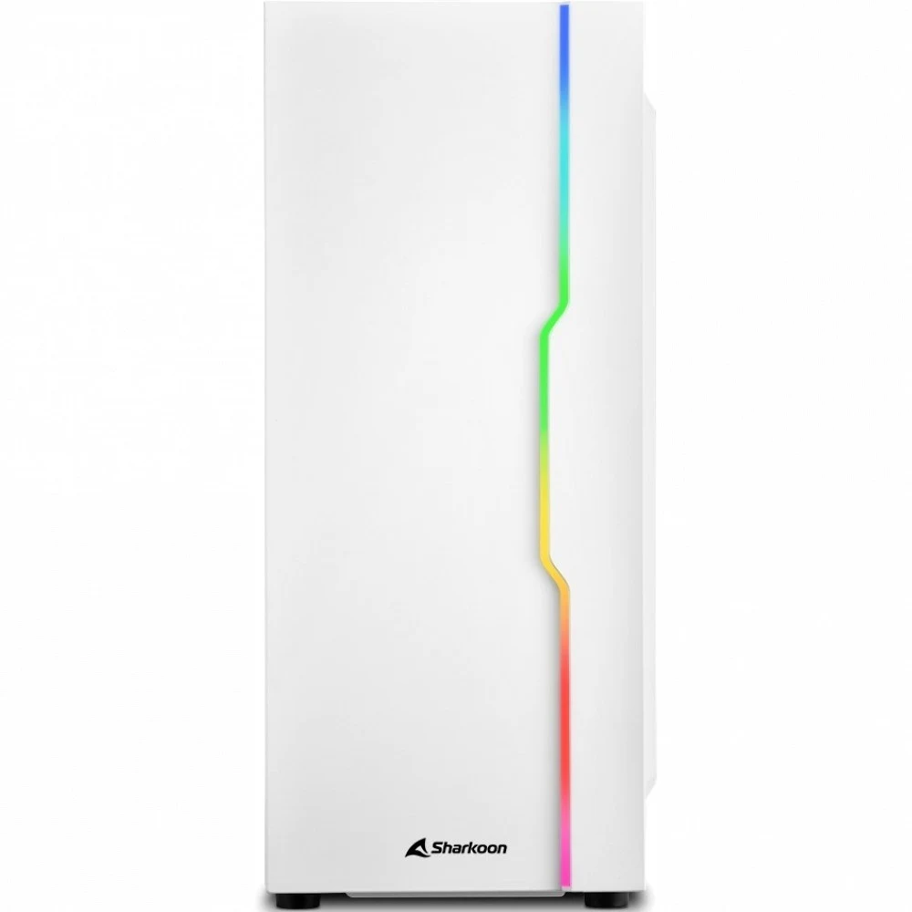 Корпус ПК без БП Sharkoon RGB SLIDER White &lt ATX, 2x3.5, 5x2.5, 2xUSB 3.0, 1xUSB 2.0, Audio, 400*190*456mm&gt
