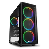 Корпус ПК без БП Sharkoon TG4M RGB &lt ATX, 2x3.5, 4x2.5, 2xUSB 3.0, Audio, 3x120mm ARGB F/P, 1x120mm ARGB R/P, 455*200*430mm&gt