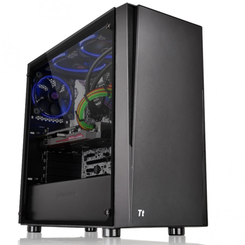 Компьютерный корпус, Thermaltake, Versa J21 TG, CA-1K1-00M1WN-00, Mid-tower, ATX/Mini-ITX/M-ATX, USB 3.0*2, USB 2.0*2, HD Audio*1, 1*120мм вентилятор, Высота процессорного кулера до 160мм, Длина VGA