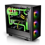 Компьютерный корпус, Thermaltake, View 21 TG RGB Plus, CA-1I3-00M1WN-05, ATX/Micro ATX/Mini-ITX, USB 2*3.0, HD-Audio, 1*120 мм RGB (зад.панель) / 3*120 мм RGB (перед.панель), Высота процессорного ку