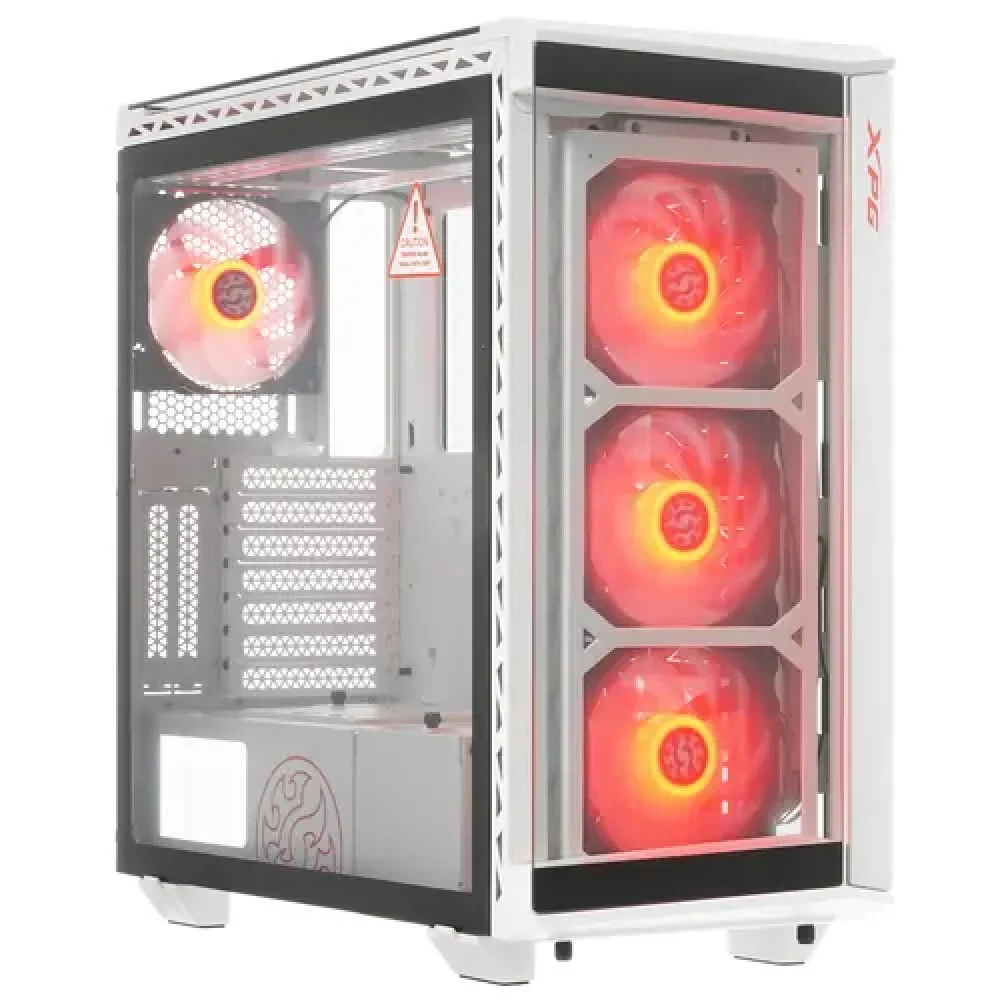 Компьютерный корпус, XPG, Battlecruiser Black, BATTLECRUISER-BKCWW, Mid Tower, E-ATX/ATX/ m-ATX/ Mini-ITX, USB 3.0*2/ Type C*1/ HD Audio/Mic, Кулер 4*12см ARGB, Высота процессорного кулера до 170мм,