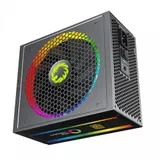 Блок питания, Gamemax, RGB 750W Rainbow, 210507000035, 750W, ATX, 80 Plus Gold, APFC, 20+4 pin, 4+4pin, 8*Sata, 3*Molex, 1*FDD, 2*PCI-E 6+2 pin, Вентилятор 14 см, Подсветка RGB, Кабель питания, Чёрн