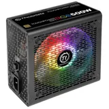Блок питания, Thermaltake, Toughpower GX1 RGB 500W, PS-TPD-0500NHFAGE-1, 500W, ATX, 80 Plus Gold, APFC, 20+4 pin, 4+4pin, 7*Sata, 4*Molex, 1*FDD, 4*PCI-E 6+2 pin, Вентилятор 12 см, Подсветка RGB, Ка