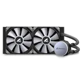 СЖО Sharkoon S70 RGB, S115X/1200/1366/1700/2011/AM4/AM5/TR4, 2x12cm, 4pin, Al-Cu, 600-2000rpm, 35dB