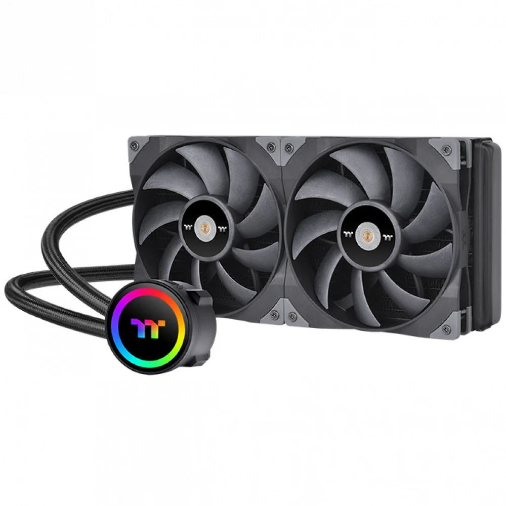 Кулер с водяным охлаждением, Thermaltake, TOUGHLIQUID 280 ARGB Sync All-In-One, CL-W320-PL14BL-A, Intel LGA 2066/2011-3/2011/1700/1200/1156/1155/1151/1150 и AMD AM5/AM4/AM3+/AM3/AM2+/AM2/FM2/FM1, TD