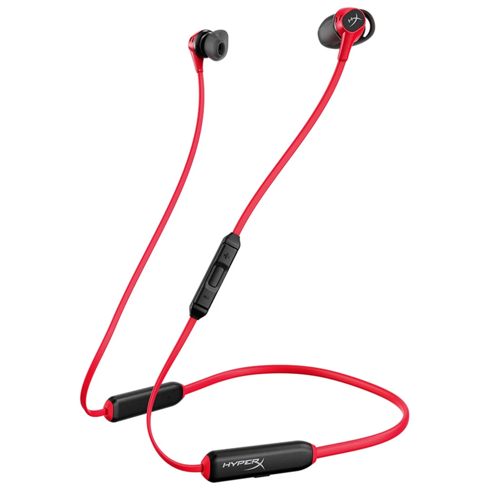 Наушники с микрофоном, HyperX, HEBBXX-MC-RD/G, 4P5H7AA, Cloud Buds Wireless, Микрофон, Пульт управления треками, звонками и громкостью, Динамики 14 мм с неодимовыми магнитами, Bluetooth, Чехол, Крас
