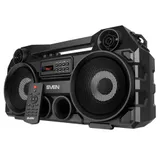 SVEN PS-580 2.0 чёрные Мобильные колонки (2x18W, USB, Bluetooth, micro SD, FM-радио, LED-подсветка, LED-дисплей, ручка, ПДУ, 2 х 2000 мA )