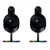 Колонки, Razer, Nommo Pro, RZ05-02470100-R371, 35 – 20 000 Гц, 2 x 3" широкополосных динамика (по 1 на колонку), 2 x 0.8" твитера с шелковой купольной мембраной (по 1 на колонку), 1 x направленный в