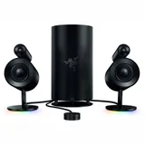 Колонки, Razer, Nommo Pro, RZ05-02470100-R371, 35 – 20 000 Гц, 2 x 3" широкополосных динамика (по 1 на колонку), 2 x 0.8" твитера с шелковой купольной мембраной (по 1 на колонку), 1 x направленный в