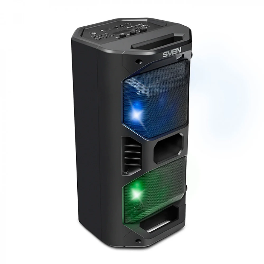 Колонки Sven PS-600 (2.0) - Black, 50Вт(2х25) RMS, 45Hz-22kHz, microSD, USB, BT, FM