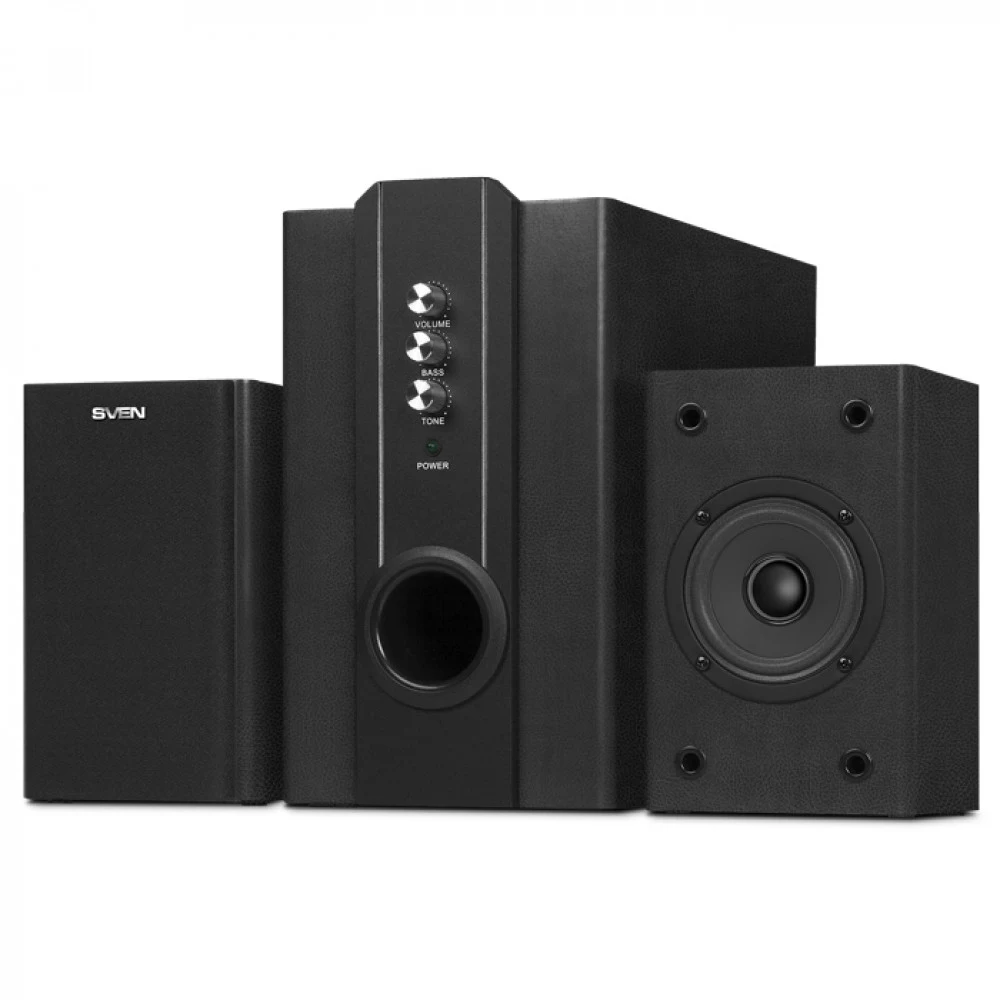 Колонки Sven SPS-820 (2.1), Black, 38Вт (2x10+18) RMS, 180Hz-20kHz