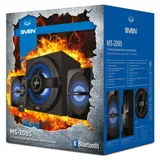 SVEN MS-2085 2.1 Колонки чёрные (30Вт + 2 x 15 Вт, LED дисплей, FM-тюнер, USB/SD, дисплей, пульт ДУ, Bluetooth)