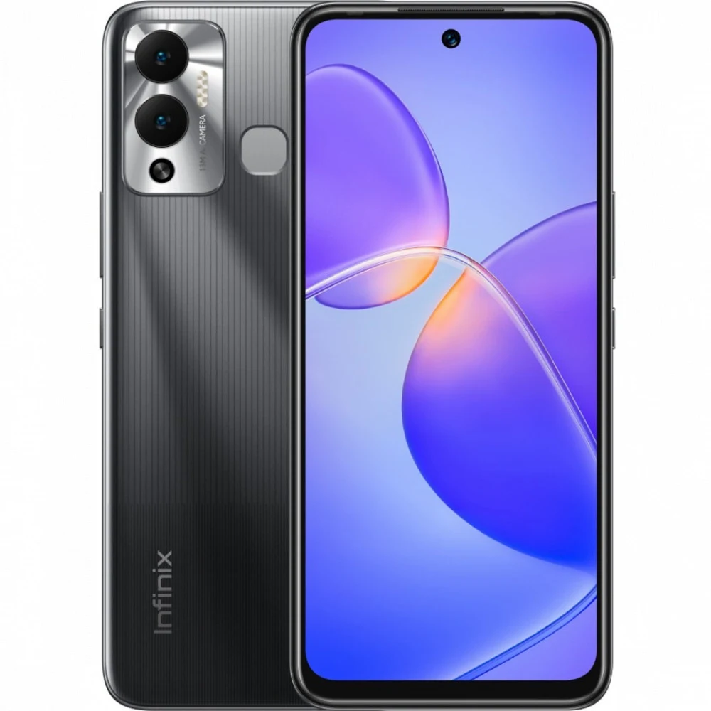 Смартфон Infinix HOT 12 Play, P35 4/128GB, 6.82"IPS, 1640x720, BT5.0, 2xSIM+microSD, Racing Black