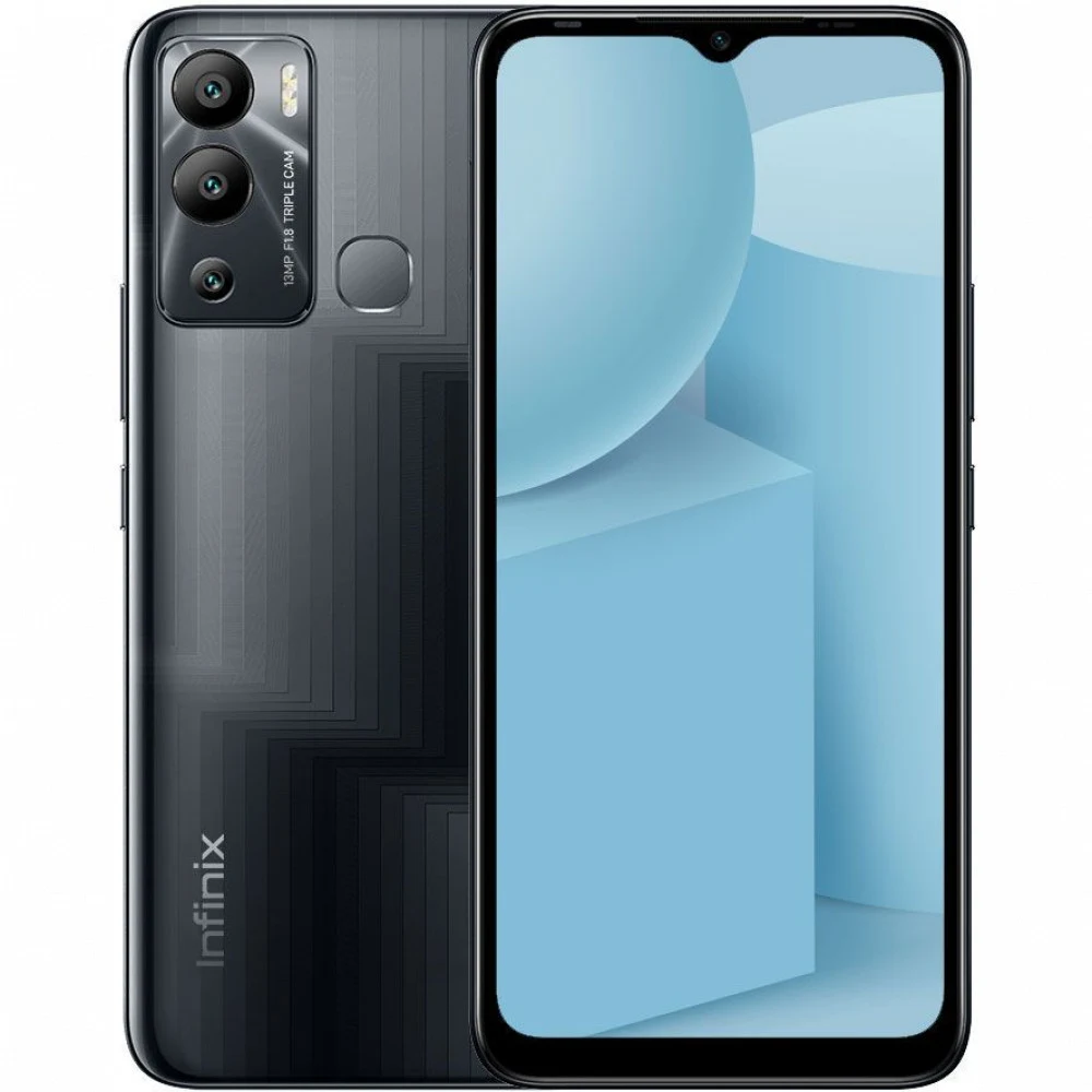 Смартфон Infinix HOT 12i, A11/2.0GHz/4GbRAM/64GbROM/6.6",1612x720/Wi-Fi/BT/GPS/2xSIM, Racing Black