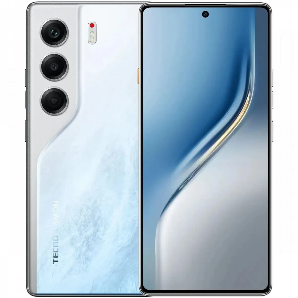 Смартфон Tecno Camon 40 256Gb 8Gb белый моноблок 3G 4G 2Sim 6.78" 1080x2436 Android 15 50Mpix 802.11 a/b/g/n/ac NFC GPS GSM900/1800 GSM1900 Protect FM microSD max1024Gb