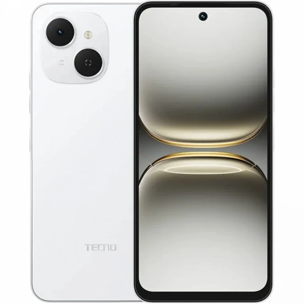Мобильный телефон, TECNO, SPARK 40C (KM4k) 128+8 GB, 6.67", Аккумулятор 6000 мАч, 13MP/8MPx, Helio G81, (Veil White) Белый