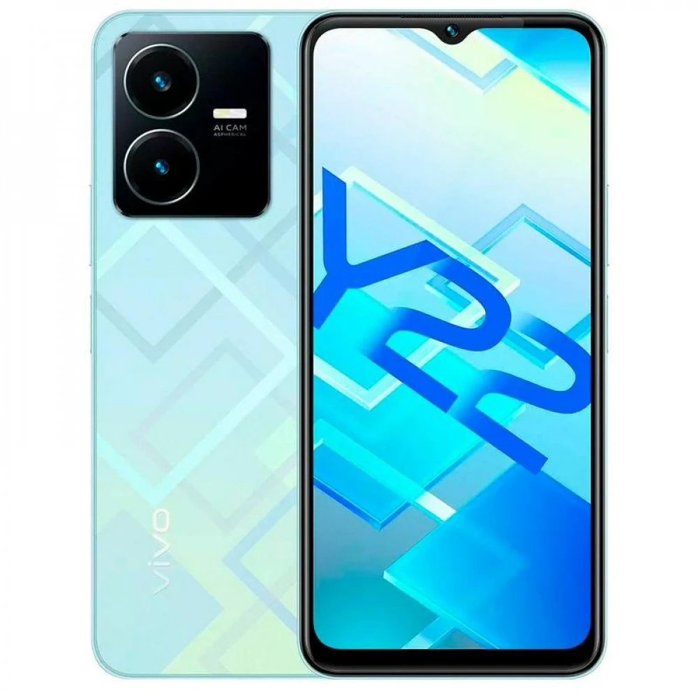 Смартфон vivo Y22, G85 4/64GB, 6.55"IPS, 1612x720, BT5.0, 2xSIM+microSD, Metaverse Green