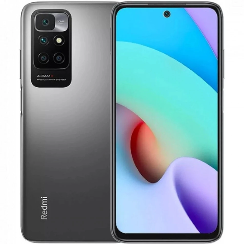 Смартфон Xiaomi Redmi 10 2022, A11/2.0+1.8GHz/4GbRAM/128GbROM/6.5",2400x1080/Wi-Fi/2SIM, Carbon Gray