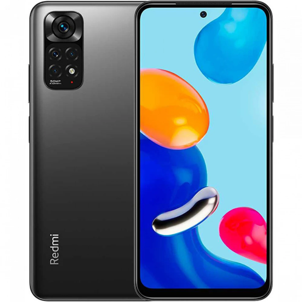 Мобильный телефон, Redmi, Note 11 4GB 128GB, 6.43" FHD+, Аккумулятор 5000 мАч, 50MPx+8MPx+2MPx+2MPx/13MPx, Snapdragon 680, Gorilla Glass 3, Fast Charge 33W, (Graphite Gray) Серый