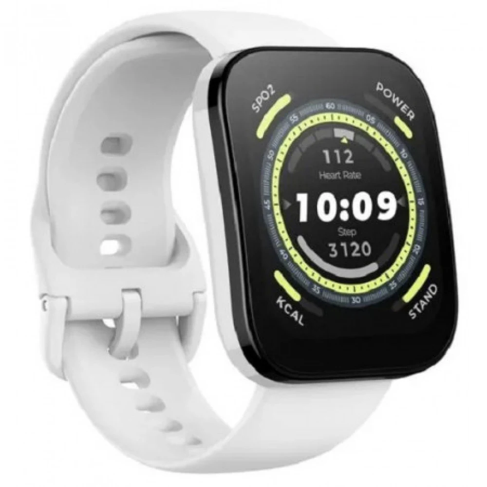 Смарт часы, Amazfit, Bip 5 A2215, Дисплей 1.91" TFT, Разрешение 320х380, Водонепроницаемые (IP68), GPS, GLONASS, Galileo, BDS, Батарея 300 мАч, Вес 26 гр, Кремово-Белый