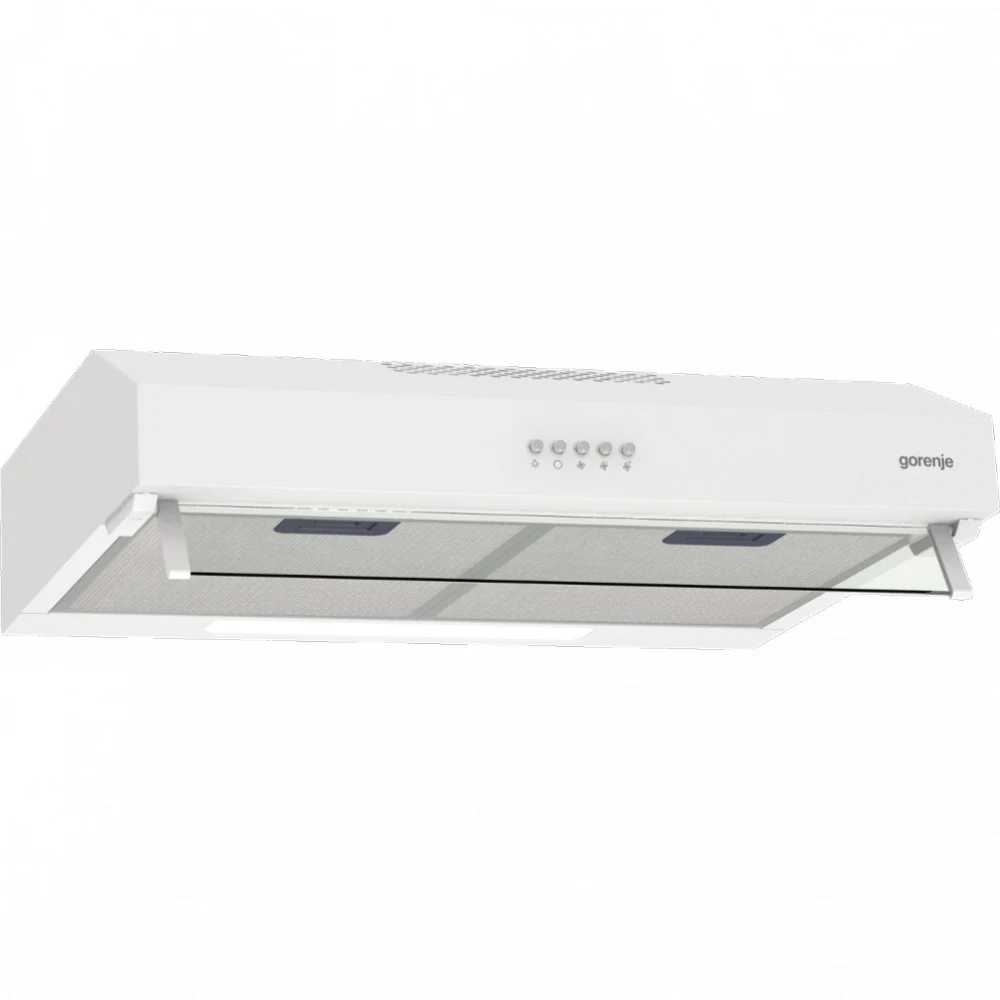 Вытяжка Gorenje WHU629EW/M, встраеваемая, отвод/циркуляц, 69 Вт, 249 м3/ч, 3 скорости,59.6 см, White