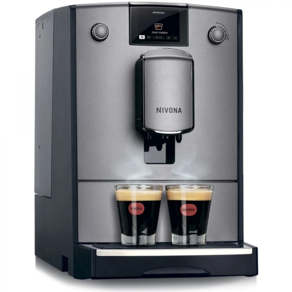 Кофемашина Nivona CafeRomatica NICR 695, 1455 Вт, 15 бар, 2.2л, 250 гр.,электрон. управление, Silver