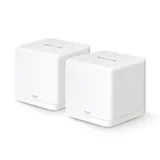 Домашняя Mesh Wi-Fi система GbE AX1500 Mercusys Halo H60X(2-pack) &lt Wi-Fi 6, бесшовный роуминг 802.11k/v/r, 1201Mbps 5Ghz + 300Mbps 2.4Ghz, 802.11ax/ac/n/a, 3 порта LAN/WAN GbE&gt