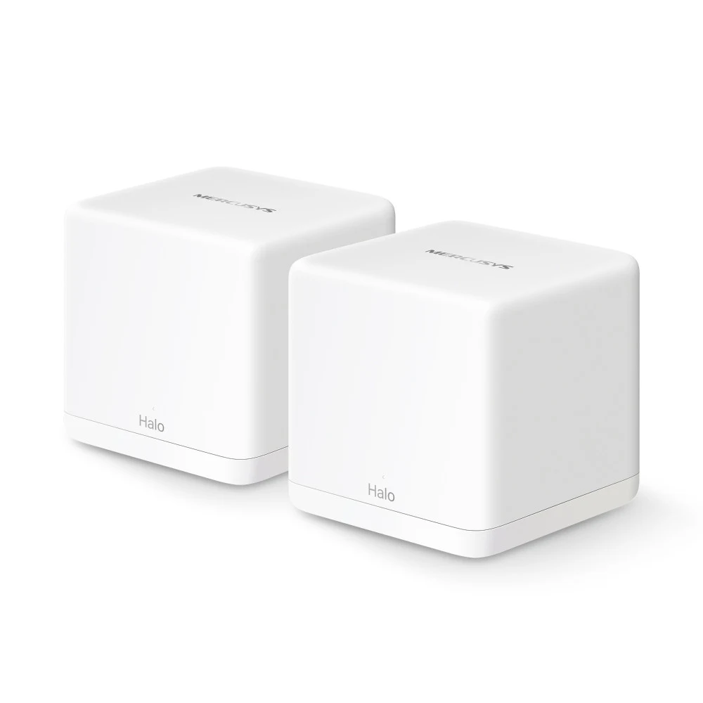 Домашняя Mesh Wi-Fi система GbE AX1500 Mercusys Halo H60X(2-pack) &lt Wi-Fi 6, бесшовный роуминг 802.11k/v/r, 1201Mbps 5Ghz + 300Mbps 2.4Ghz, 802.11ax/ac/n/a, 3 порта LAN/WAN GbE&gt