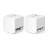 Домашняя Mesh Wi-Fi система GbE AX1500 Mercusys Halo H60X(2-pack) &lt Wi-Fi 6, бесшовный роуминг 802.11k/v/r, 1201Mbps 5Ghz + 300Mbps 2.4Ghz, 802.11ax/ac/n/a, 3 порта LAN/WAN GbE&gt
