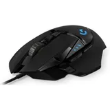 Мышь игровая Logitech G502 Hero [910-005470] черная, оптическая (Hero25K) , 100-25600dpi, 1мс, USB 2.1м, 11 кнопок (2 механика), RGB подсветка, утяжелители, под правую руку,