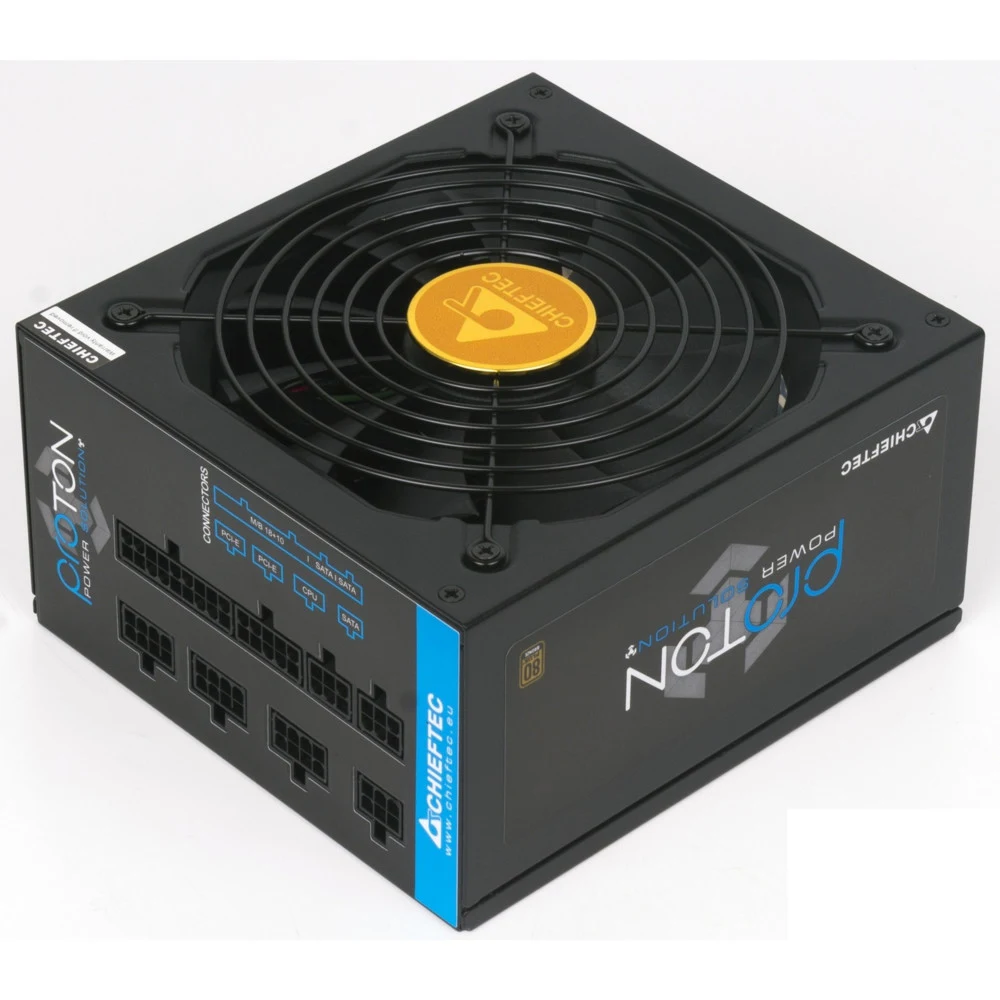 Блок питания, Chieftec, Proton BDF-750C, 750W, ATX, APFC, Bronze, Modular, 20+4pin, 4+4pin, 6*Sata, 3*Molex, 4*PCI-E 6+2-pin, Вентилятор 14см, Черный