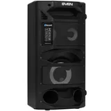 Sven PS-670 2.0 Мобильные колонки чёрные (2x32.5W, mini Jack, USB, Bluetooth, FM, micro SD, ПДУ, 2 x 4400 мA, LED подсветка)