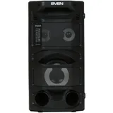 Sven PS-670 2.0 Мобильные колонки чёрные (2x32.5W, mini Jack, USB, Bluetooth, FM, micro SD, ПДУ, 2 x 4400 мA, LED подсветка)