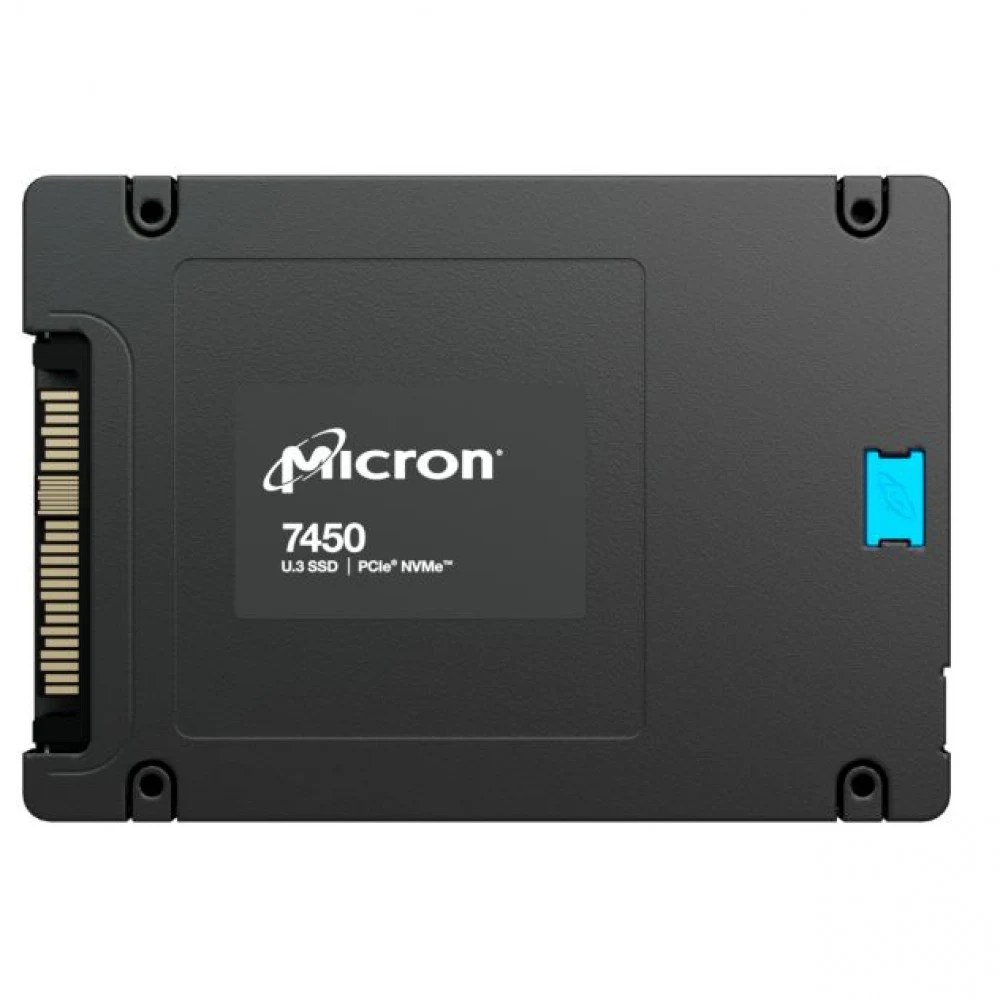 Твердотельный накопитель Micron 7450 MAX 6.4TB NVMe U.3 (15mm) PCIe NVMe Gen4 1x4 (v1.4) R6800/W5600MB/s 3D TLC MTTF 2М 1M/400K IOPS 35000TBW SSD Enterprise Solid State Drive, 1 year, OEM