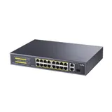 Коммутатор CUDY 16-Port 10/100M PoE+ Switch with 2 Gigabit Uplink and 1 SFP Port 200W 16-Port 10/100M PSE RJ-45 +2 Gigabit RJ- 45 +1SFP Port with 16 POE Ports Switch with Built-in power supply, supp
