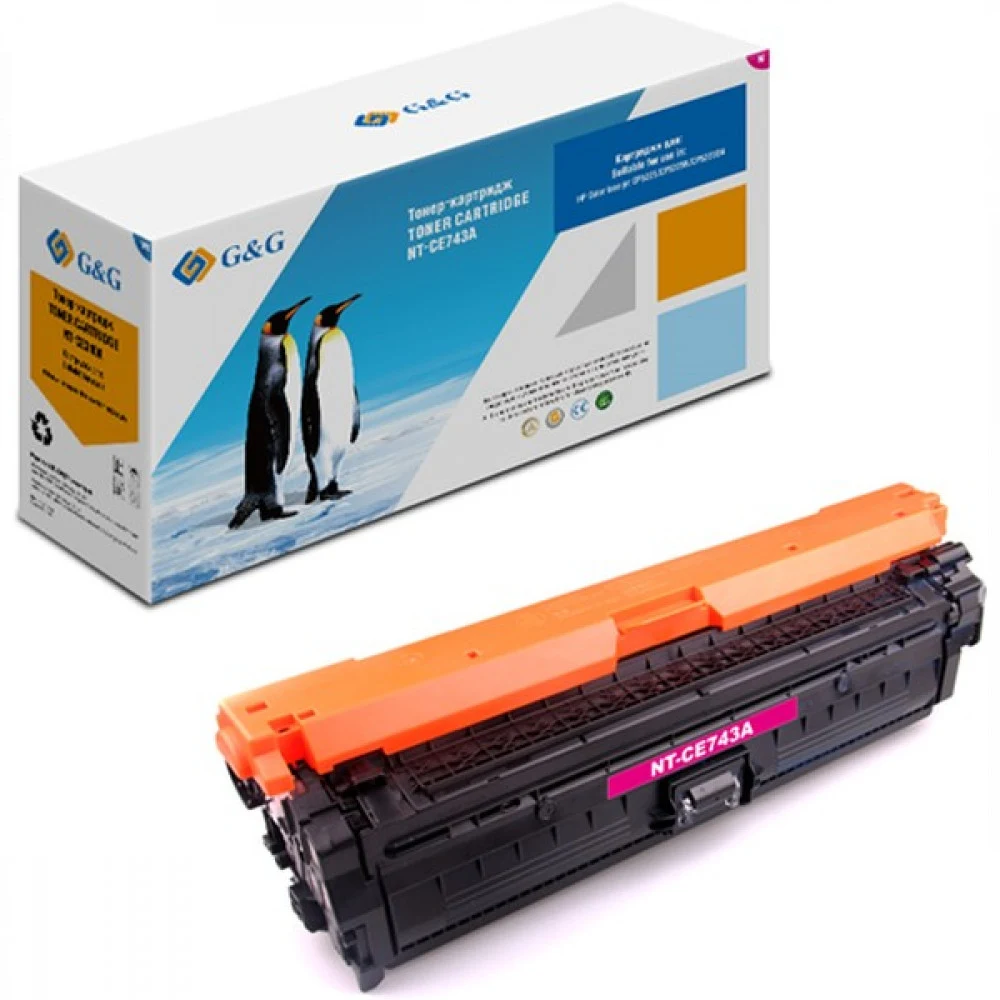 Тонер-картридж G&G GG-CE743A пурпурный, 7300 стр., для HP LaserJet CP5220/CP5221/CP5223/CP5225
