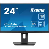 Монитор Iiyama 23.8" ProLite XUB2493HSU-B7 черный IPS LED 1ms 16:9 HDMI M/M матовая HAS Piv 1300:1 300cd 178гр/178гр 1920x1080 100Hz DP FHD USB 4.6кг