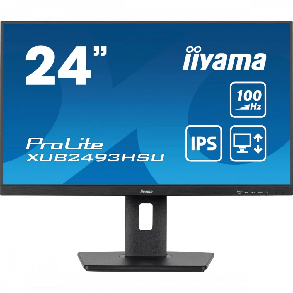 Монитор Iiyama 23.8" ProLite XUB2493HSU-B7 черный IPS LED 1ms 16:9 HDMI M/M матовая HAS Piv 1300:1 300cd 178гр/178гр 1920x1080 100Hz DP FHD USB 4.6кг
