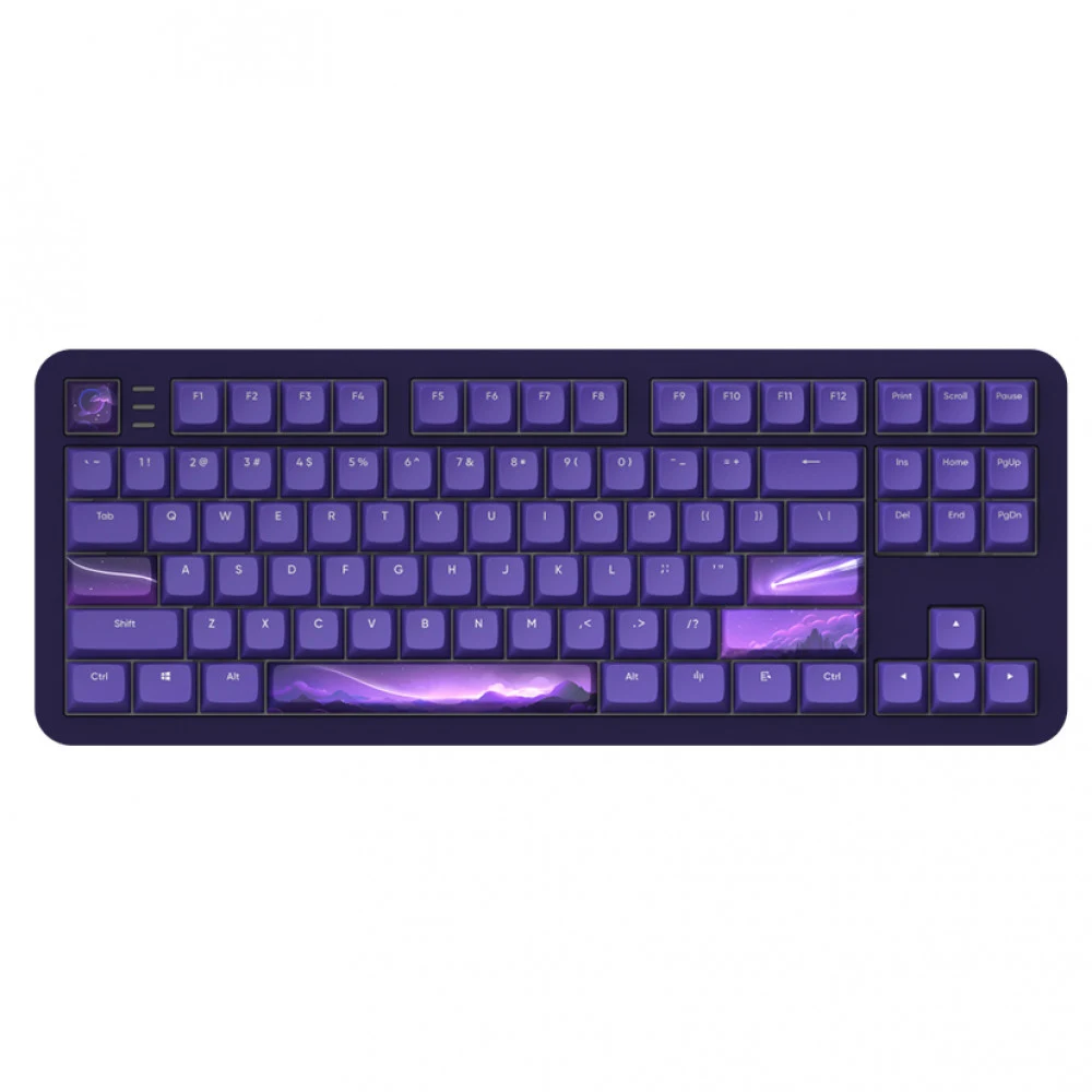Клавиатура, Dark Project, DPKB_CELESTIAL_87_ANSI_UA, ALU87B Celestial, Игровая, Механическая, TKL, g3ms Voidstone switches, USB, Подсветка RGB, Размер: 369 x 142 x 43 мм., Анг/Рус, Фиолетовый