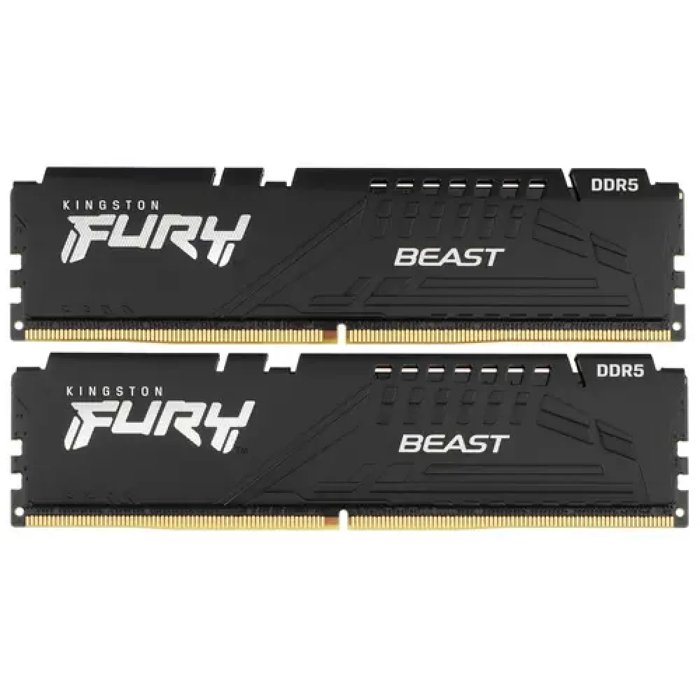 Модуль памяти Kingston 16GBDDR5 6000 DIMM FURY Beast Black EXPO Gaming Memory KF560C36BBEK2-16 Non-ECC, CL36 , 1.35V, (Kit of 2) 1RX16 36-38-38 288-pin 16Gbit, RTL