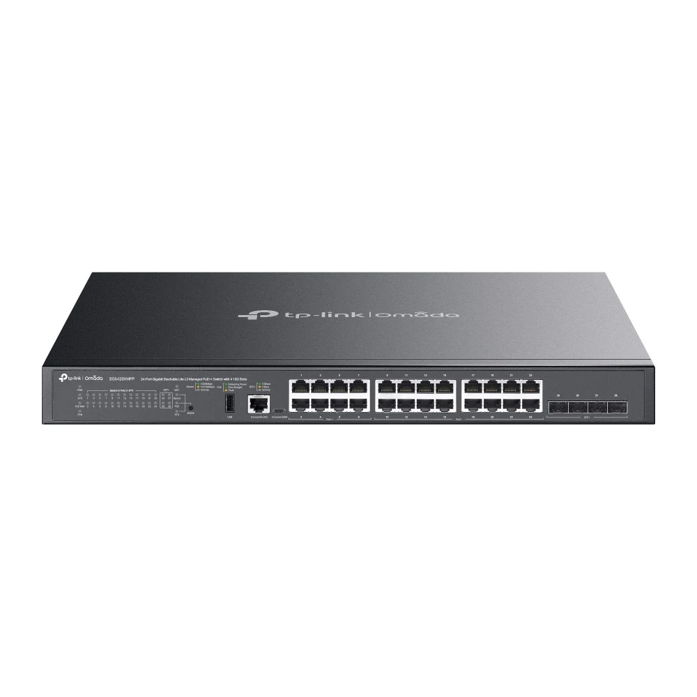 Коммутатор/ Omada 24-Port Gigabit Stackable Lite L3 Managed PoE++ Switch with 4 10G Slots